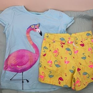 Carter’s kids girls size 10 matching shirt/shorts